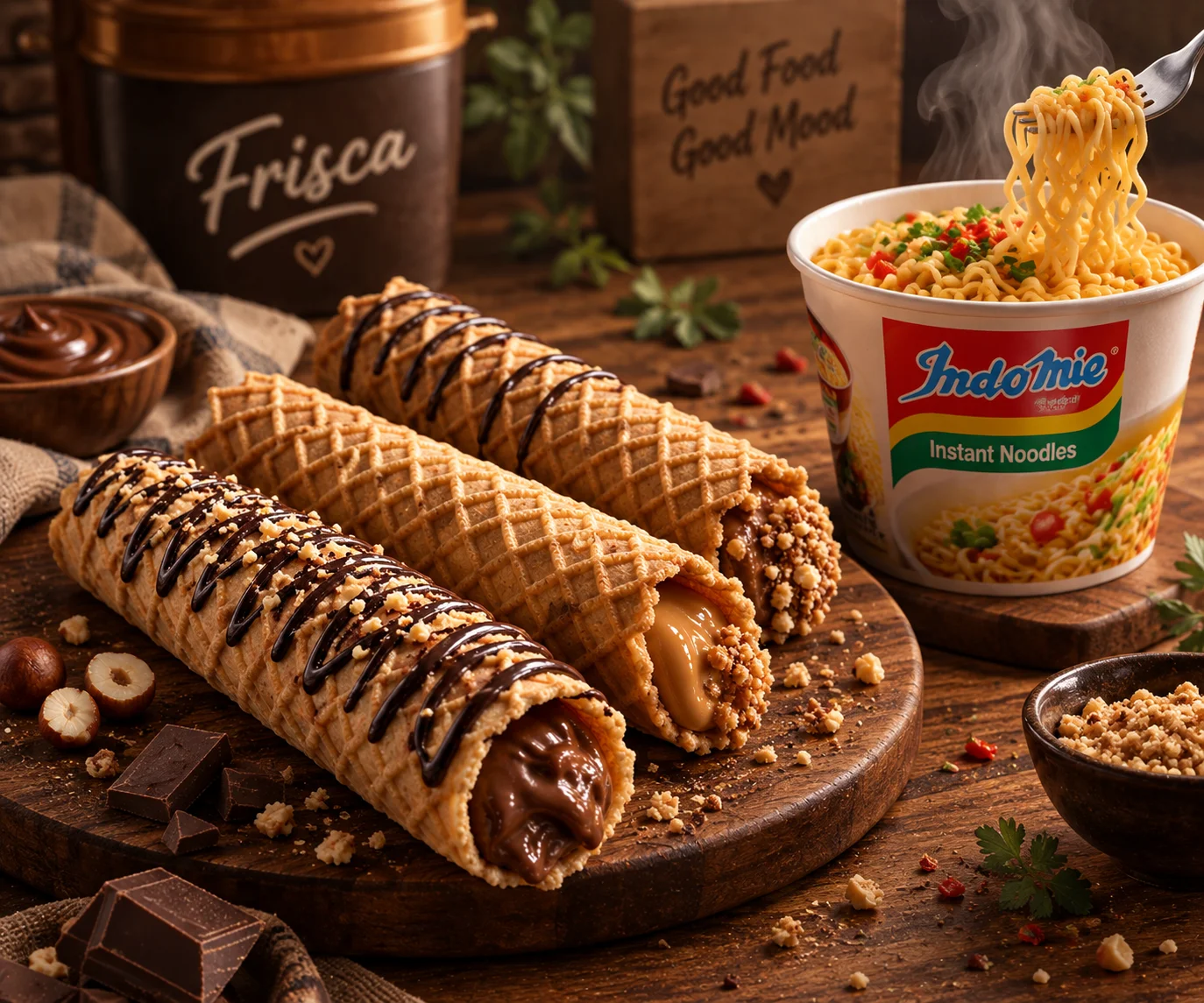 Crispy Freska and Savory Hot Noodles